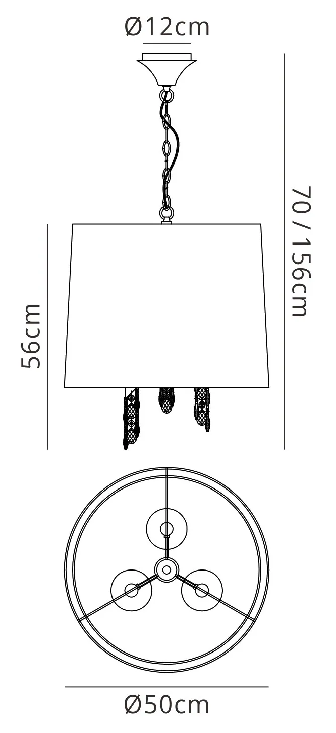 Tiffany French Gold-Cream Crystal Ceiling Lights Mantra Shaded Crystal Fittings